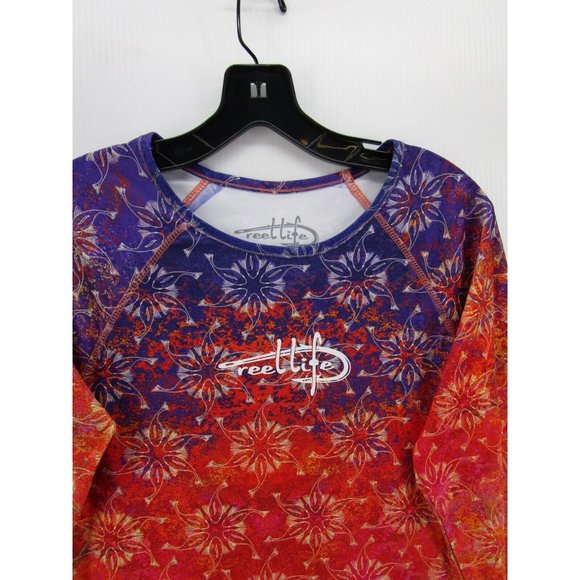 Reel Life Top Large Pullover Shirt Fishing Hiking Breathable Logo - Picture 2 of 9